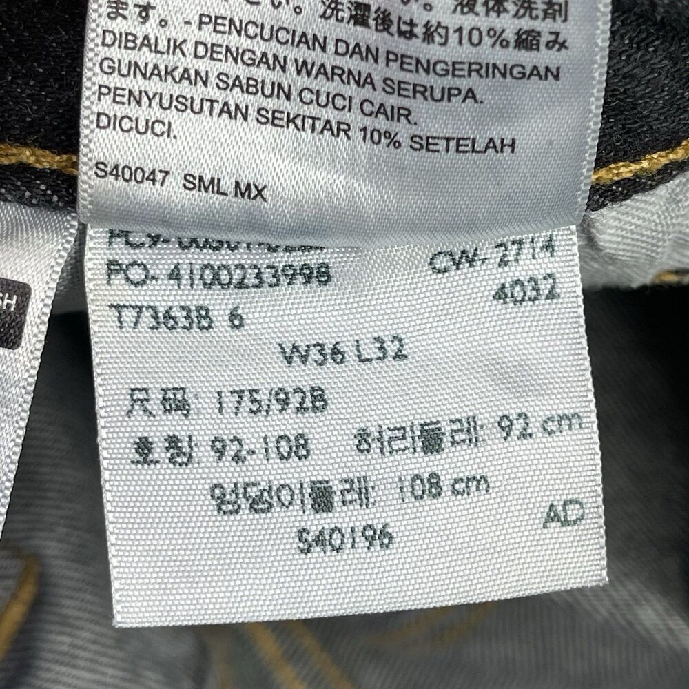 Levi’s 501 Jeans Men’s 32X28 Blue Straight Mid-Rise Dark Wash Button Fly - Picture 7 of 13